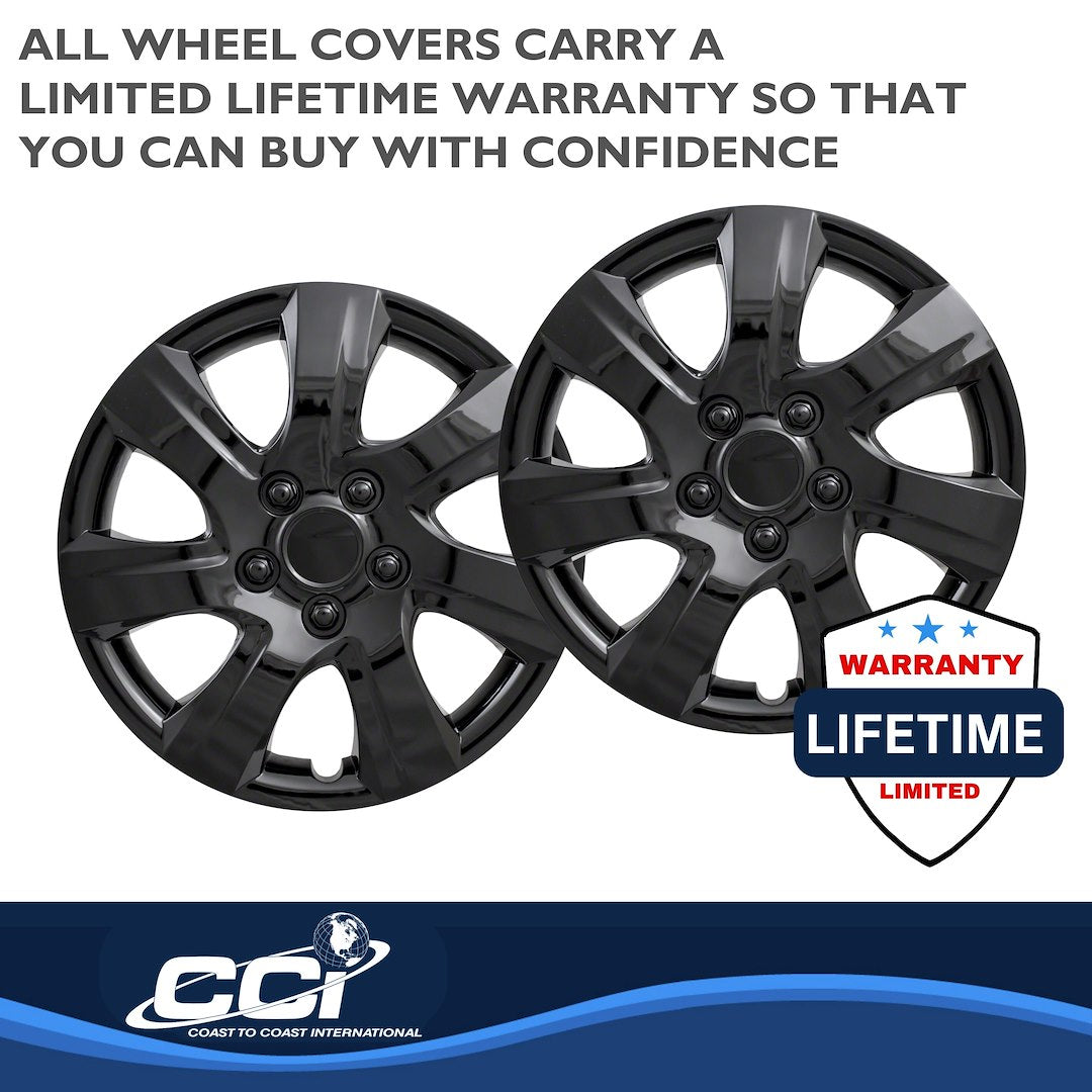 Coast To Coast 44516BLK Camry Black 7-Spoke Wheel Covers - image 3