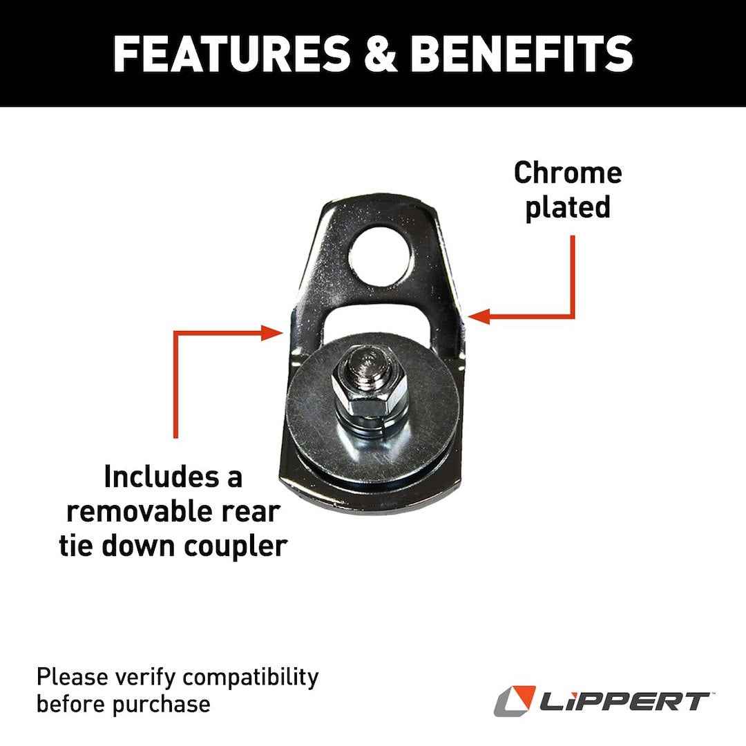 Lippert Components 182866 Camper Tie Down Anchor - Silver