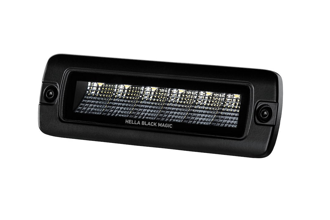 Hella 358176221 Black Magic 7-3/4-Inch LED Flood Light Bar