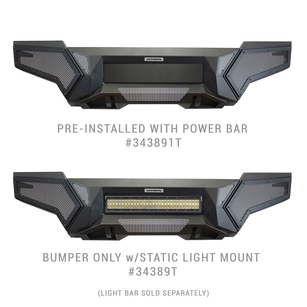 Go Rhino 34392T Element Front Bumper with Fixed Light Bar