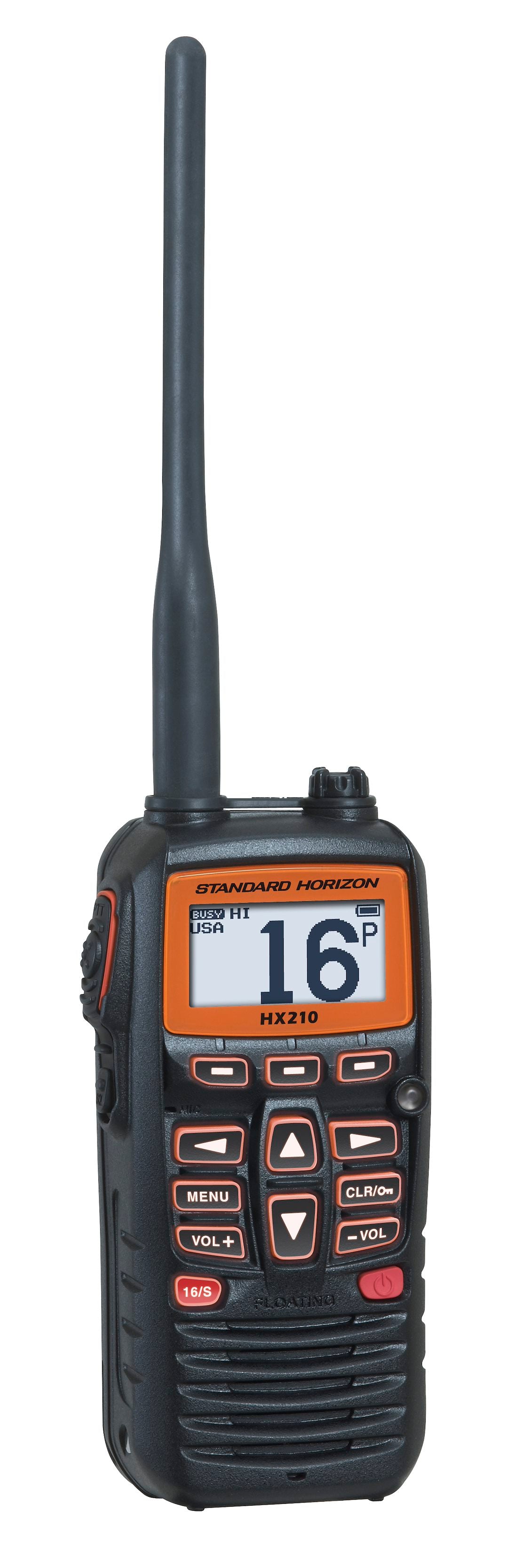 Standard Horizon HX210 Floating 6-Watt Handheld VHF Radio