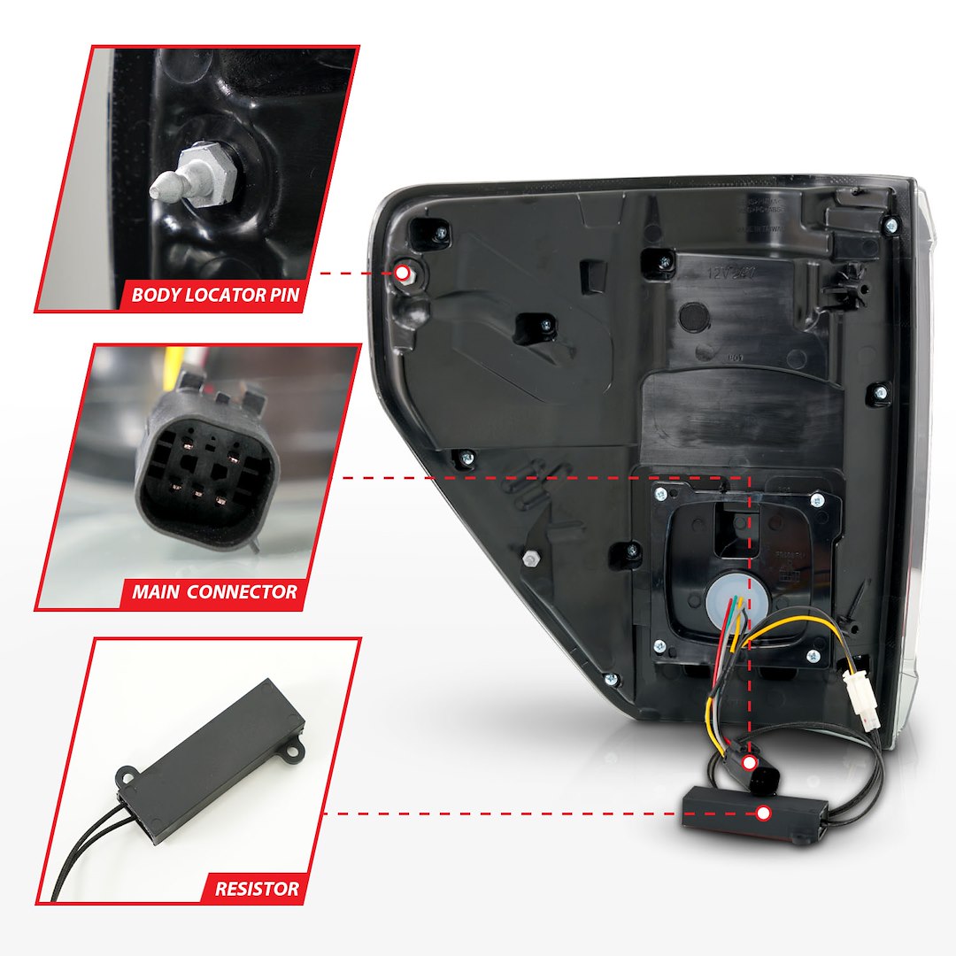 ANZO USA Uses OEM Sockets And Wiring OEM LED Tail Light Assembly 311474 - image 4