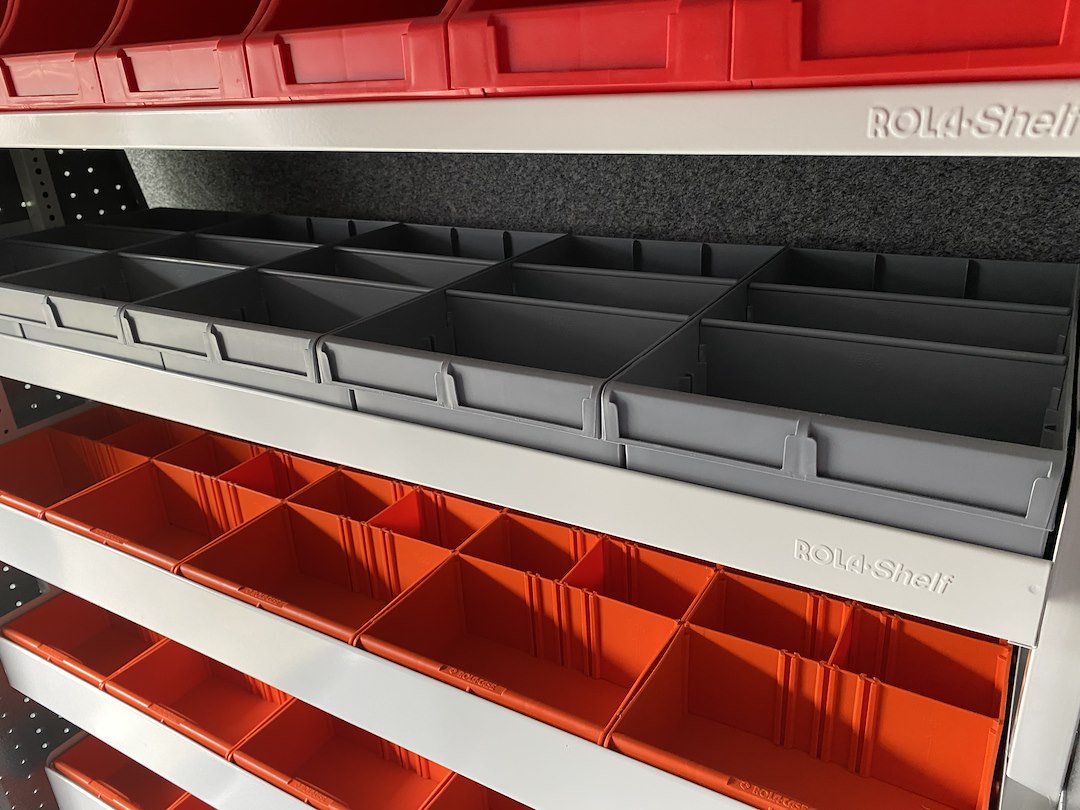 Rolacase Rp200/2 Medium Grey Shelf Bins, Set of 2