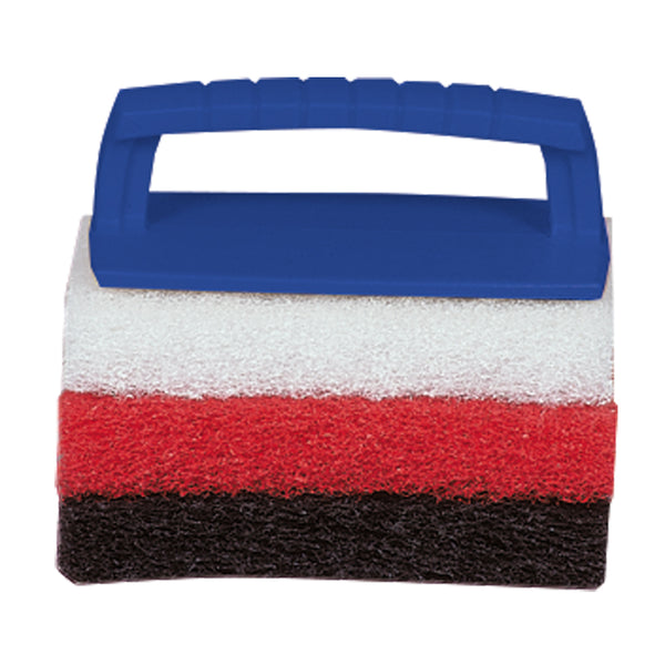 Star Brite 040023pw Three-Pad Scrub Kit with Handle