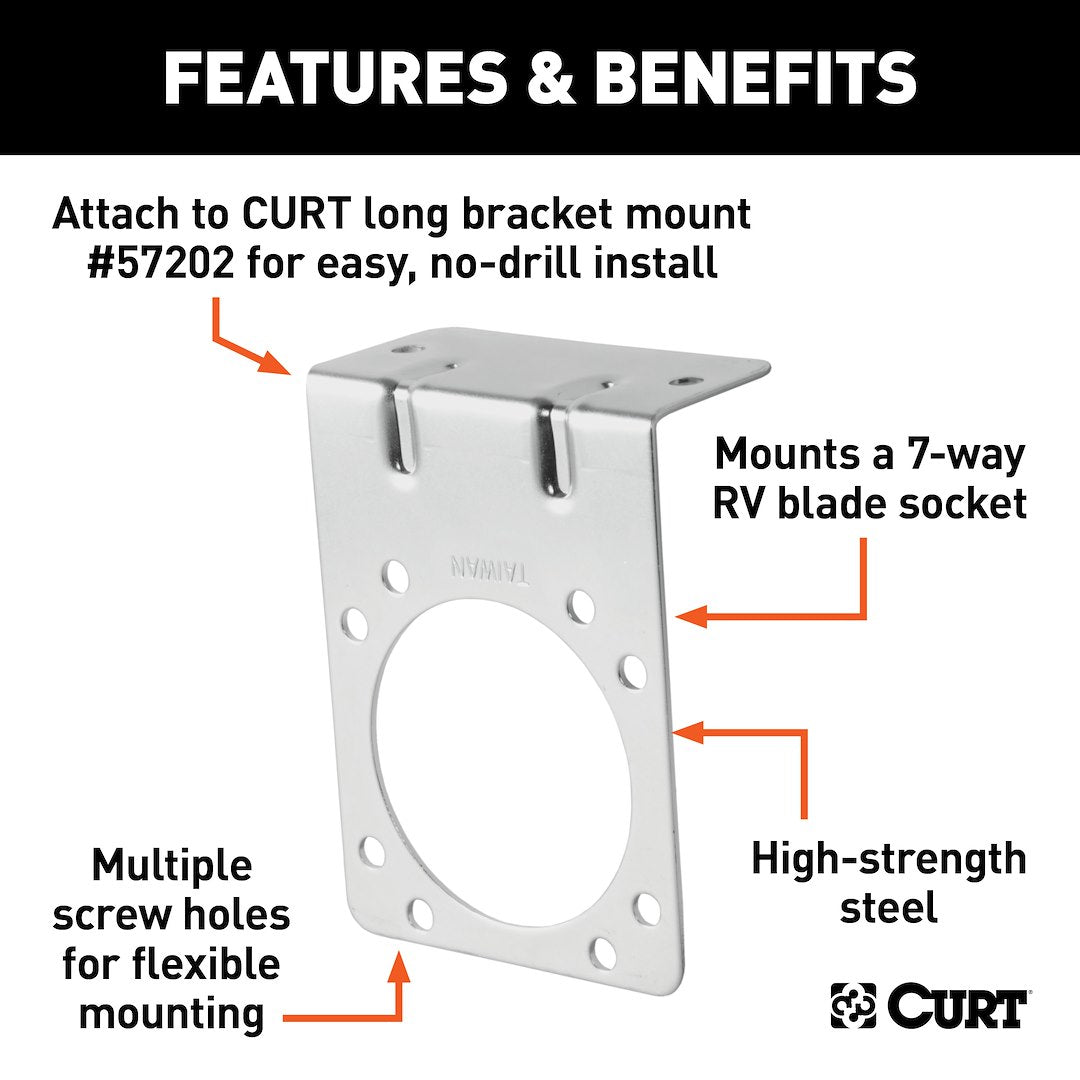 CURT Trailer Wiring Connector Mounting Bracket (58230)