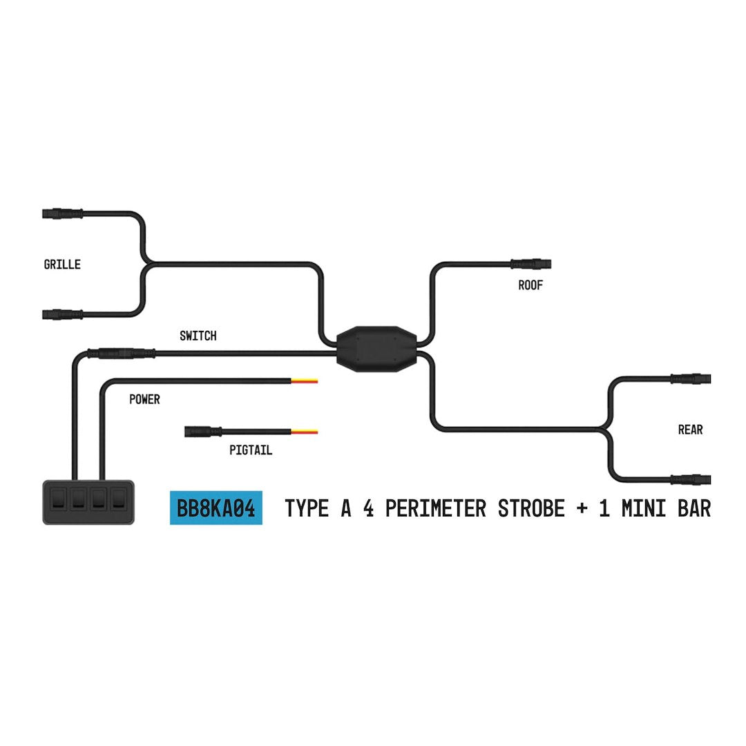 Builtbright Bb8ka04 Warning Light Wiring Harness - image 1
