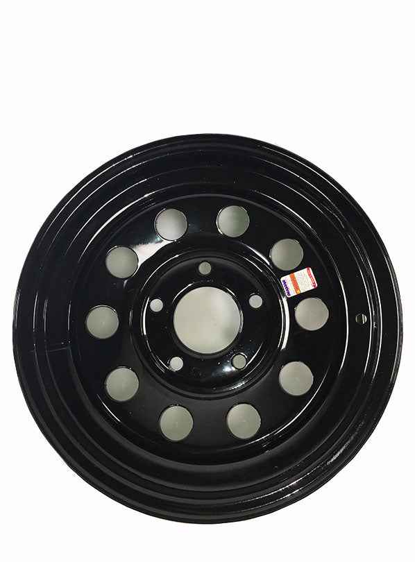 Americana 15 × 5-Inch Black Mini-Mod Trailer Wheel, 5 × 5