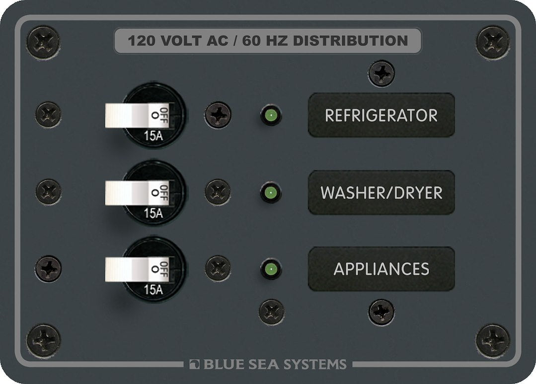 Blue Sea 8058-BSS AC Circuit Breaker Panel - 120V