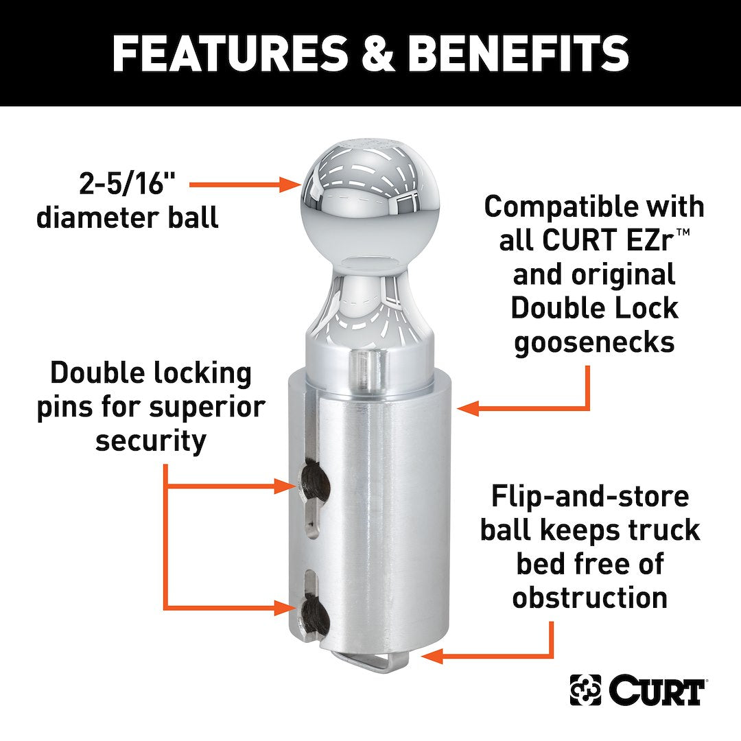 Curt 60616 Gooseneck Trailer Hitch Ball - image 3