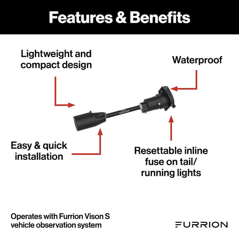 Furrion 2021132201 Adaptador de corriente para cámara Vision S de 7 vías