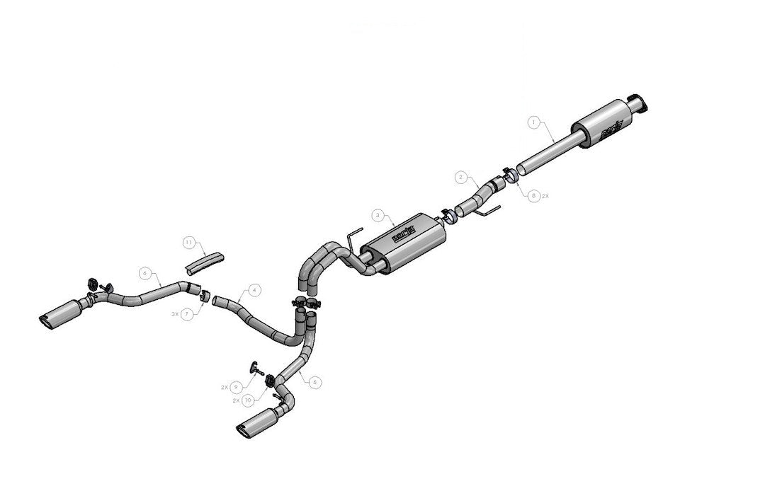 Borla S-Type Cat Back System Single Dual Exhaust System Kit 140615 - image 2