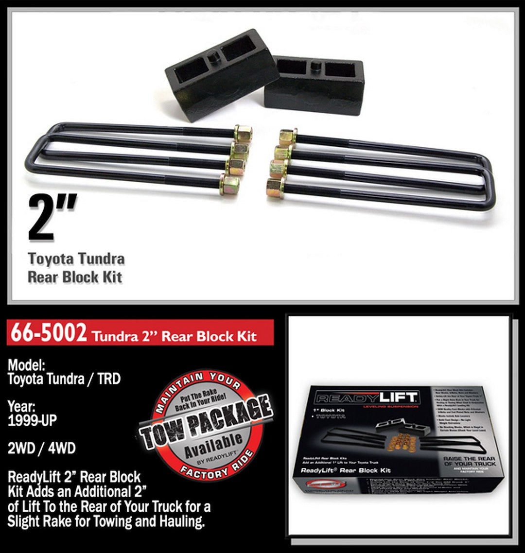 ReadyLift 66-5002 Leaf Spring Block Kit for Tundra/Tacoma
