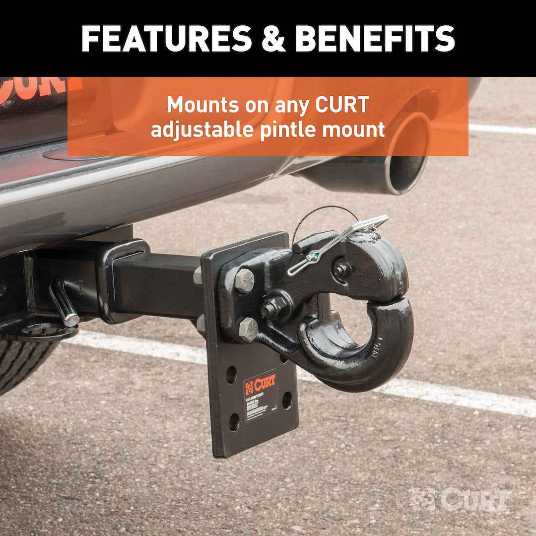 CURT 48215 Pintle Hook - Plate, 30000 lb