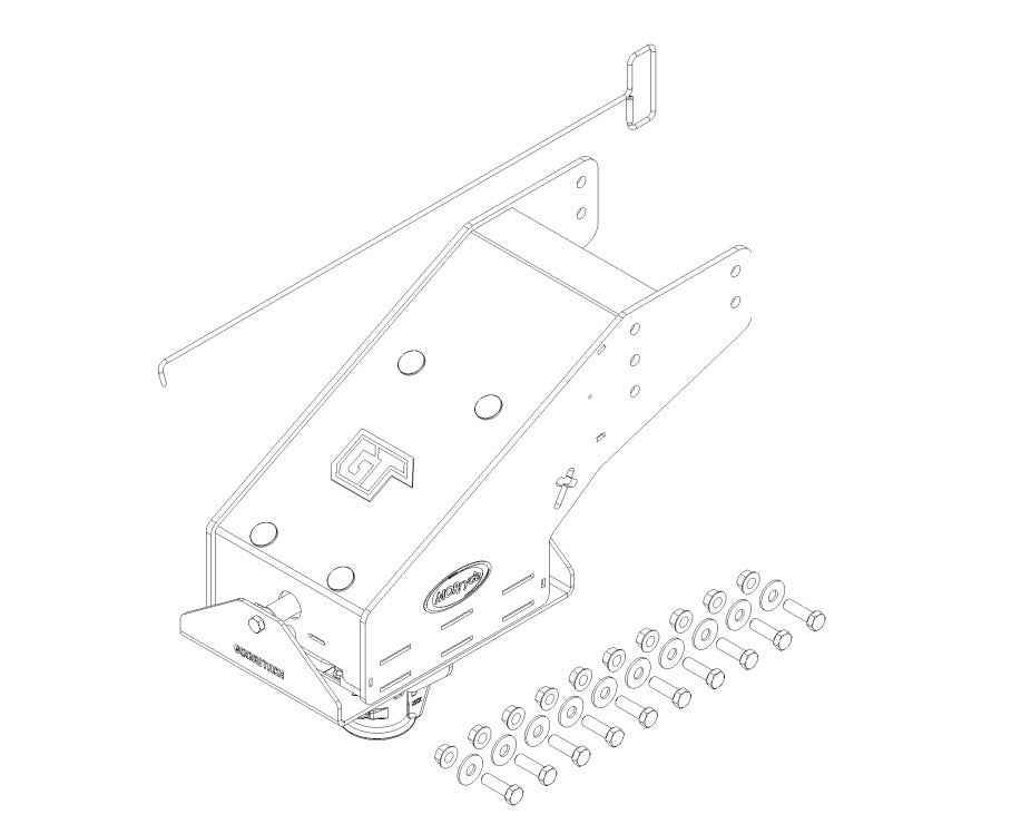 MOR/ryde RGN74-FD-03 5th-Wheel Hitch Pin Box - 11500 lb
