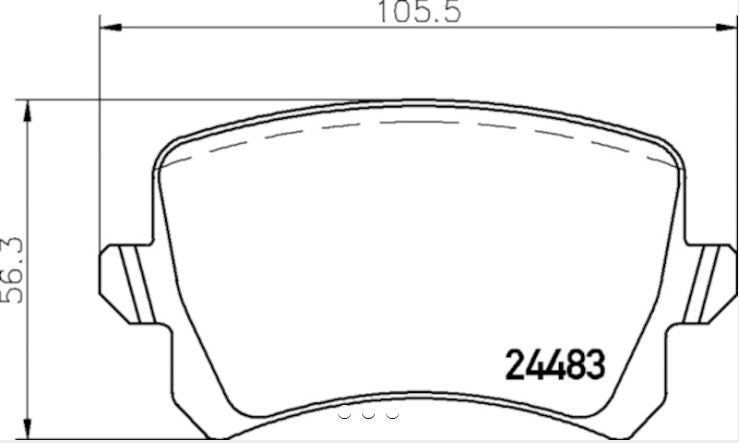 Hella Pagid 355025331 Low-Metallic Disc Brake Pad Set