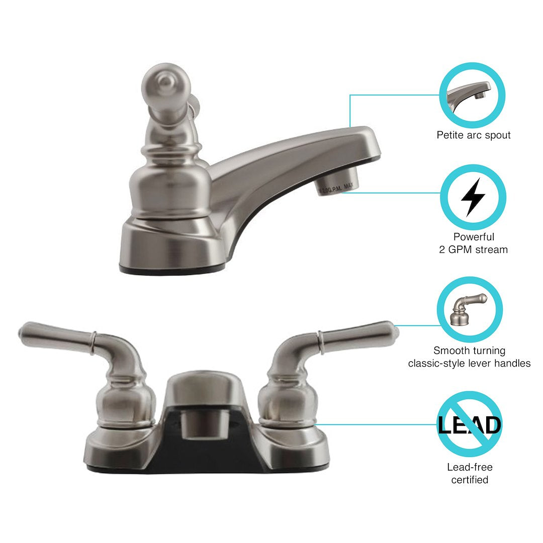 Dura Faucet DF-PL700C-SN Lavatory Faucet - Satin Nickel