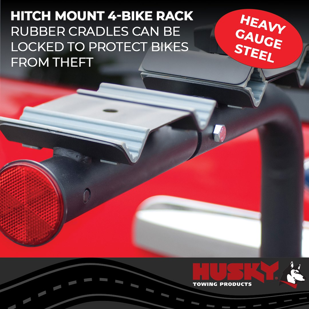 Husky Towing 81147 Hitch Bike Rack - 4 Bikes, 120 lb