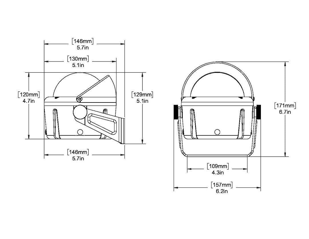 Ritchie Hb-741 Black Bracket-Mount Compass