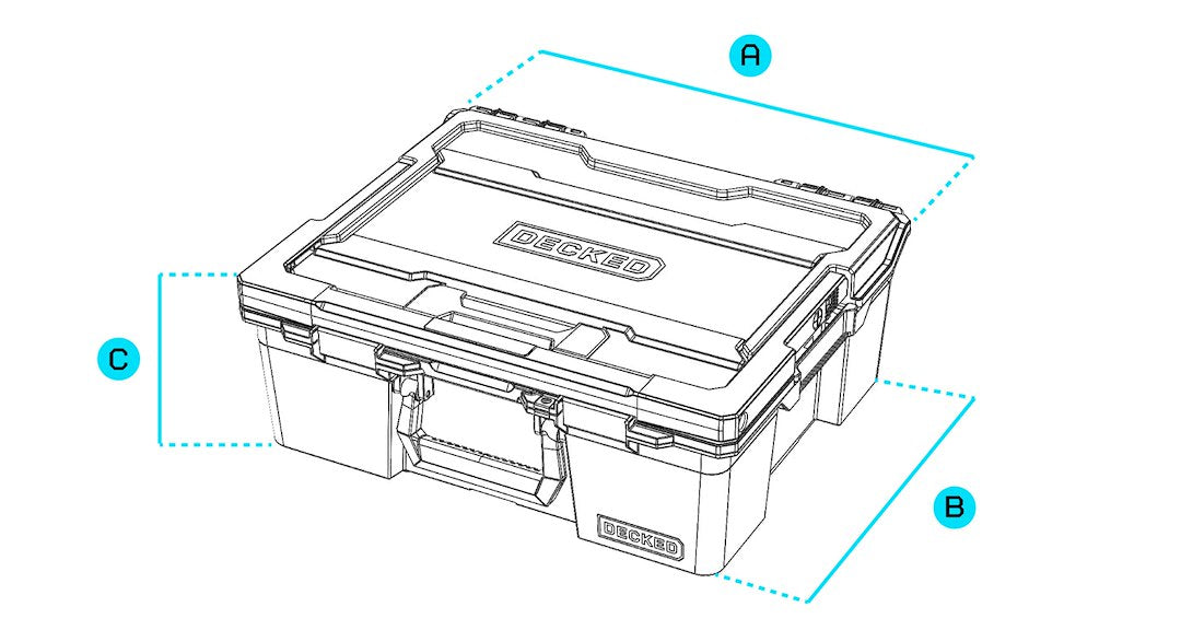 Decked A0020-HRAK-BLK Halfrack 32 Black 1.1-Cu-Ft Organizer