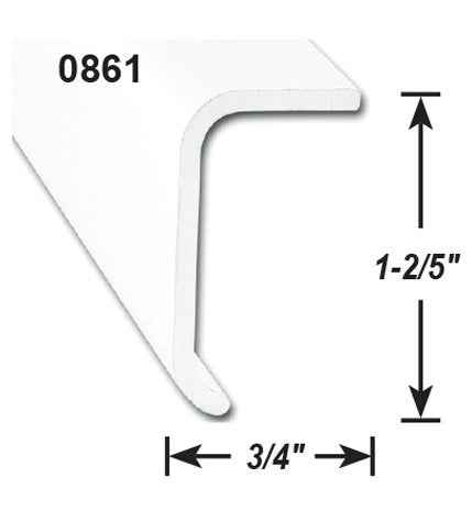 AP Products 021-86101-8 Long Leg Trim - 8 ft, Polar White
