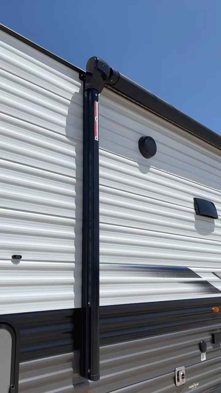 Velarium VP6811 Electric Patio Awning Arm Set - 68 in, Black