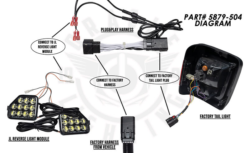 Oracle Lighting 5879-504 Wrangler Reverse Light Wiring Adapter