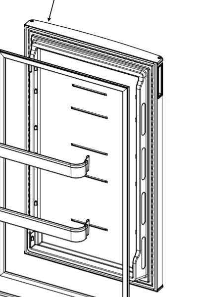Norcold 640158 Lower Refrigerator Door – N10DCSS