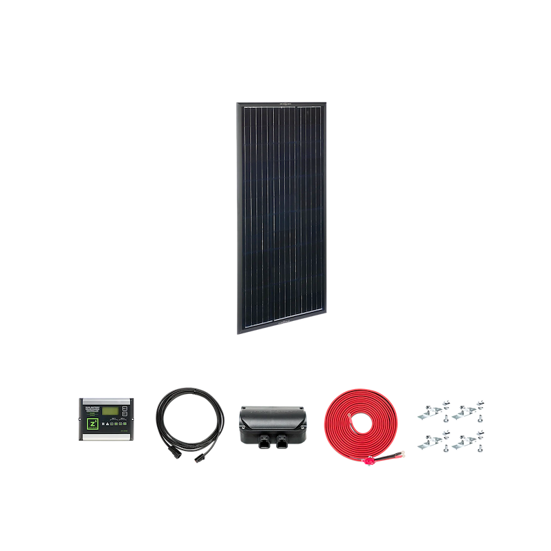 Zamp Solar KIT1033 OBSIDIAN 100W Hardwired Solar Kit – Monocrystalline