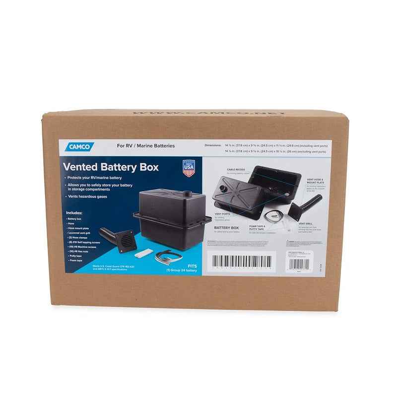 Group 24 Battery Box Vented Sealed Polypropylene – Camco 55371