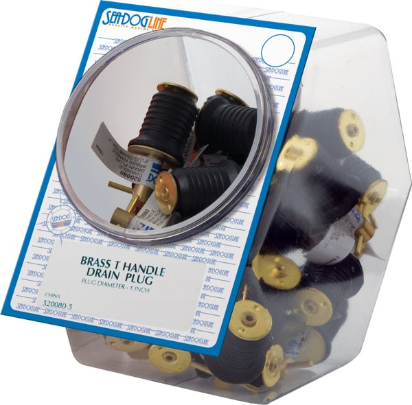 Sea Dog 520080-5 T-Handle Brass Boat Drain Plug