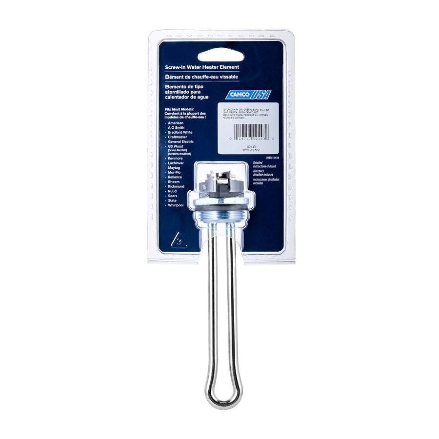 Camco Water Heater Element (02143) – Voltage Rating: 120 Volt