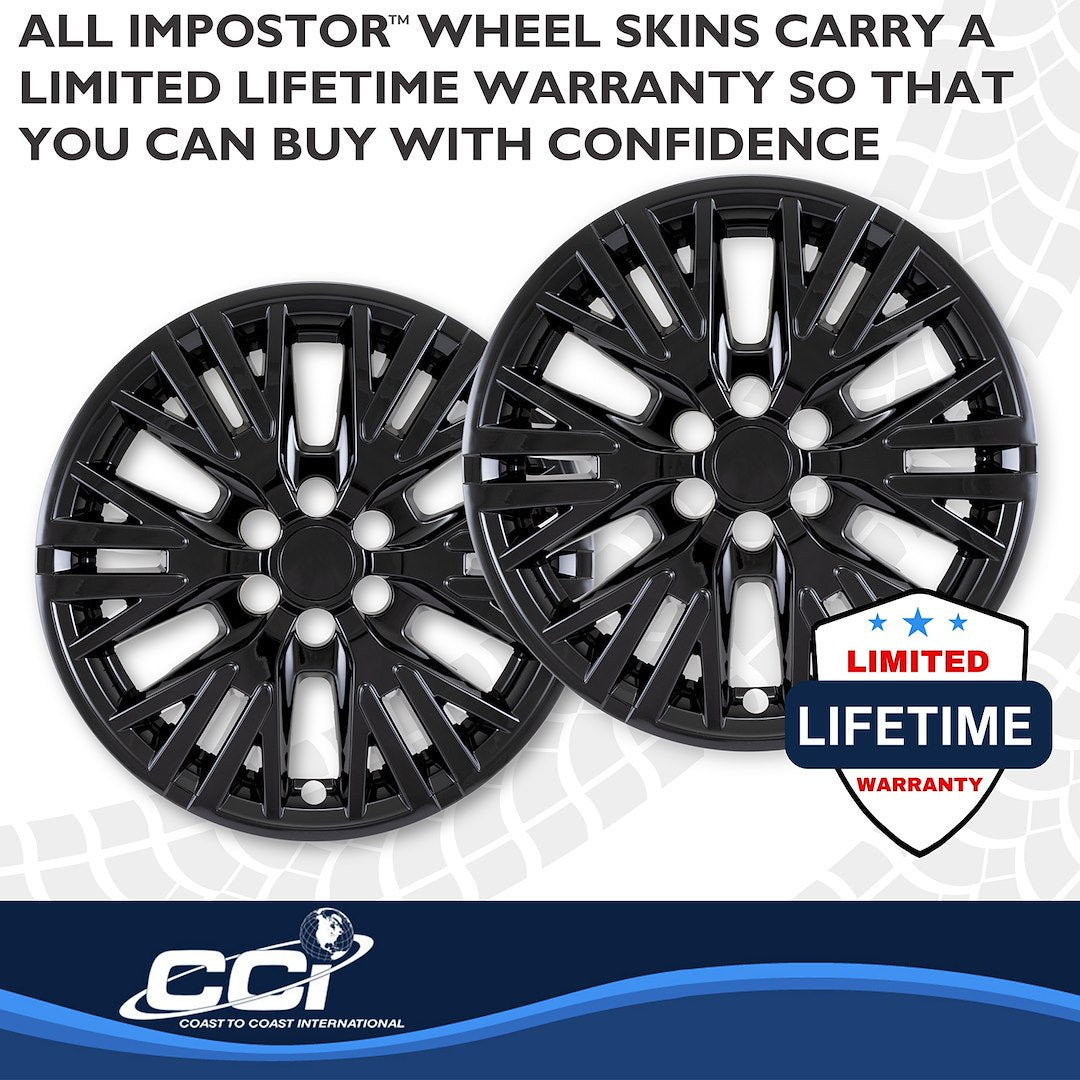 Coast To Coast IMP523BLK Black 18-Inch ABS Wheel Skin Set - image 5