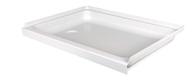 Bac de douche de camping-car Icon 15237 31-7/8" x 23-7/8" – ABS blanc avec bonde à gauche