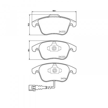 Hella Pagid 355014031 Low-Metallic Disc Brake Pad Set