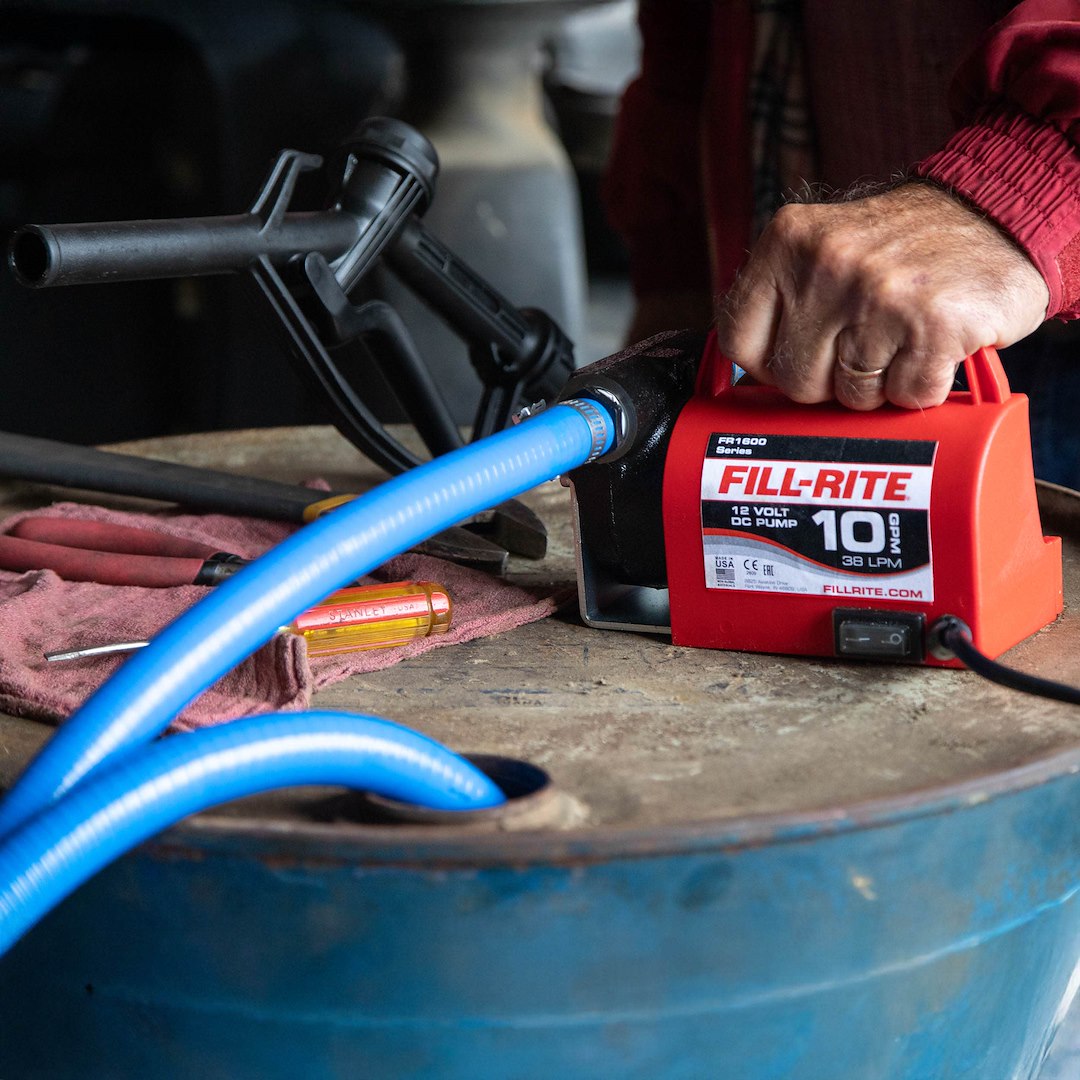 Fill-Rite FR1614 12V DC Diesel Transfer Pump - 10 GPM, 8 ft Hose