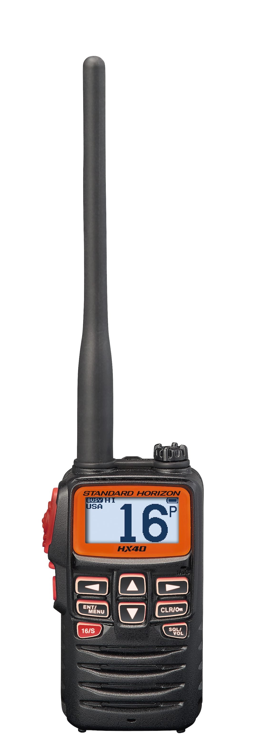 Standard Horizon HX40 Compact VHF Radio with FM Receiver