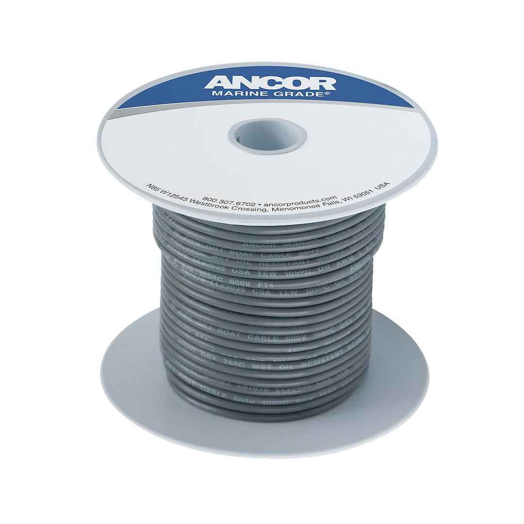 Ancor 104410 Marine Grade Primary Wire - 14 Gauge, Gray, 100 ft