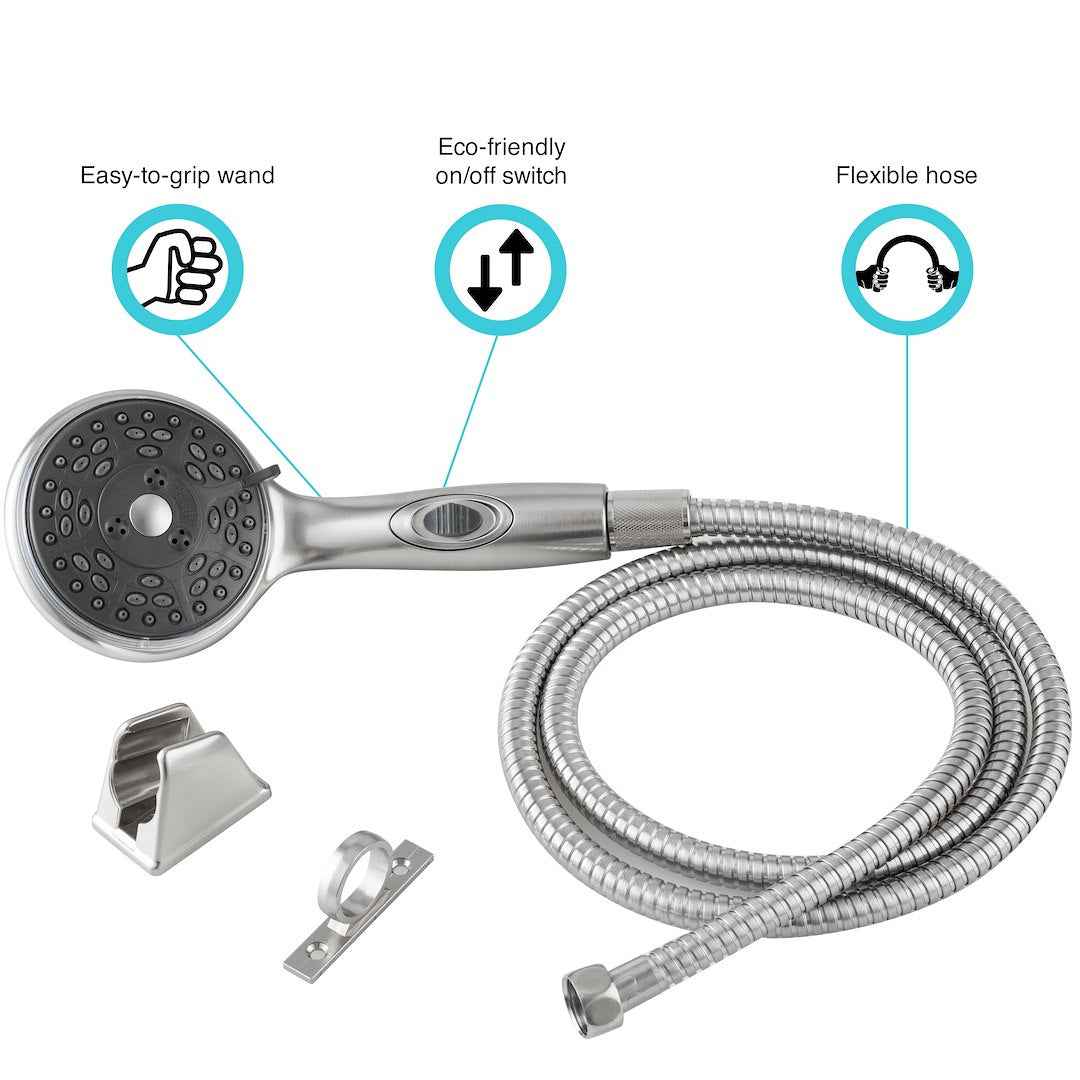 Dura Faucet DF-SA432K-SN Handheld Shower Kit - Brushed Satin