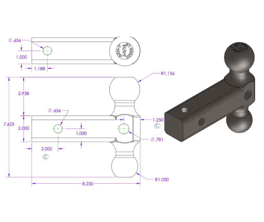 Gen-Y Hitch Gh-031 Trailer Hitch Ball Mount - image 2