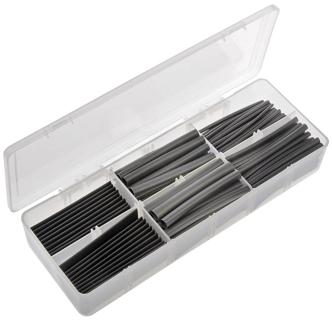 Dorman 87500 Black Heat Shrink Tubing Kit, 160 Pieces - image 1