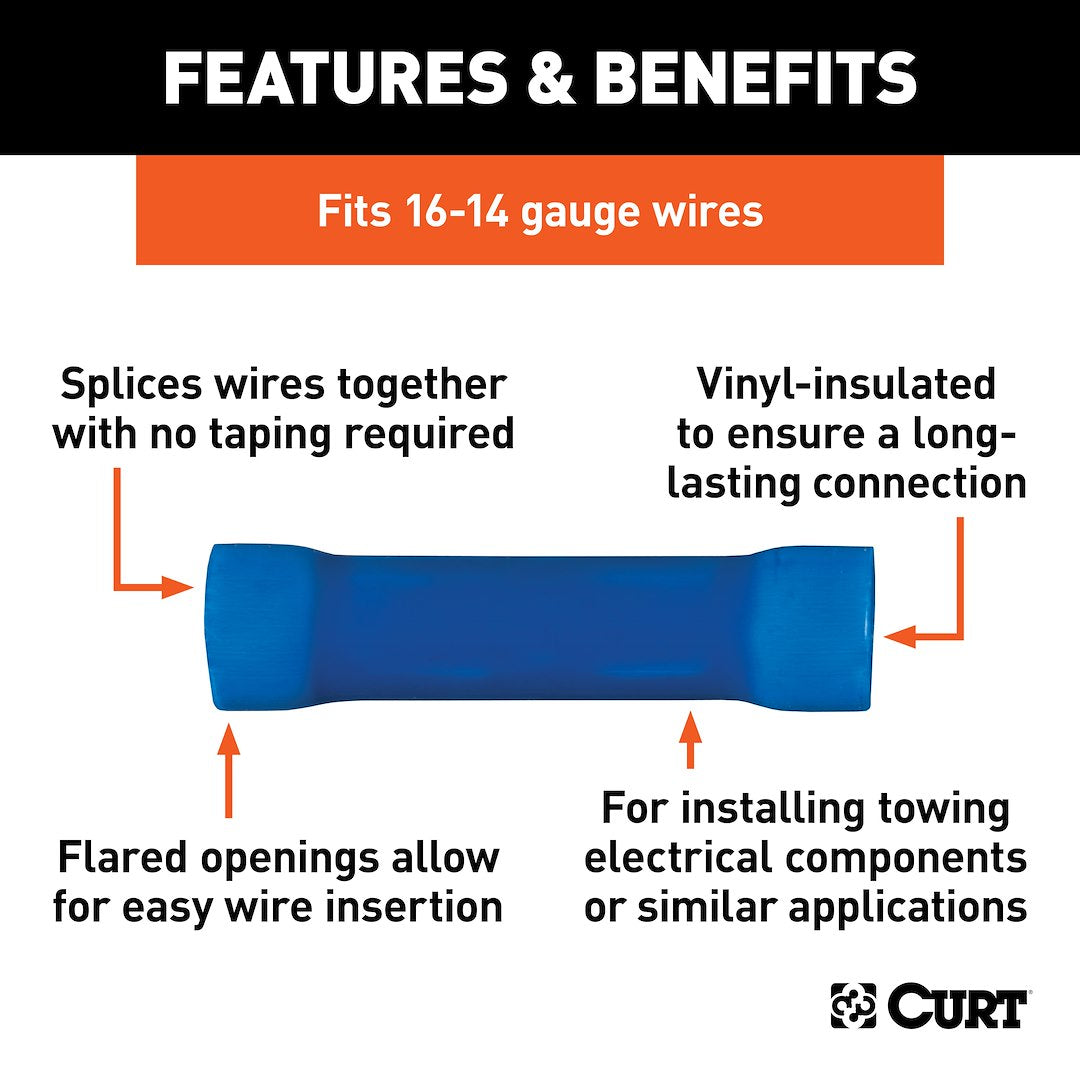 CURT Wire Terminal End (59422) – Material: Vinyl Insulation