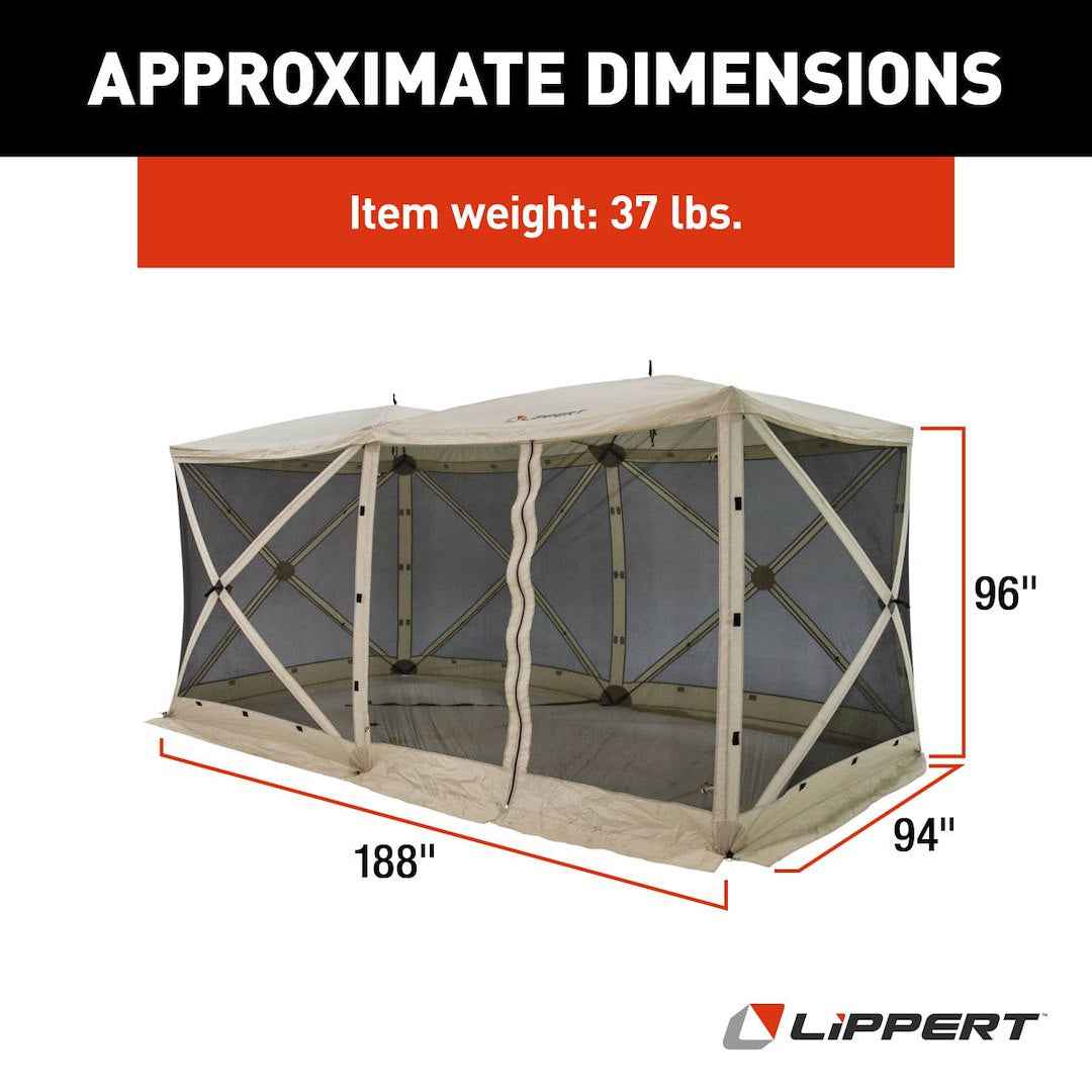 Lippert 2022114836 Portable Outdoor Canopy - 16 x 8 ft