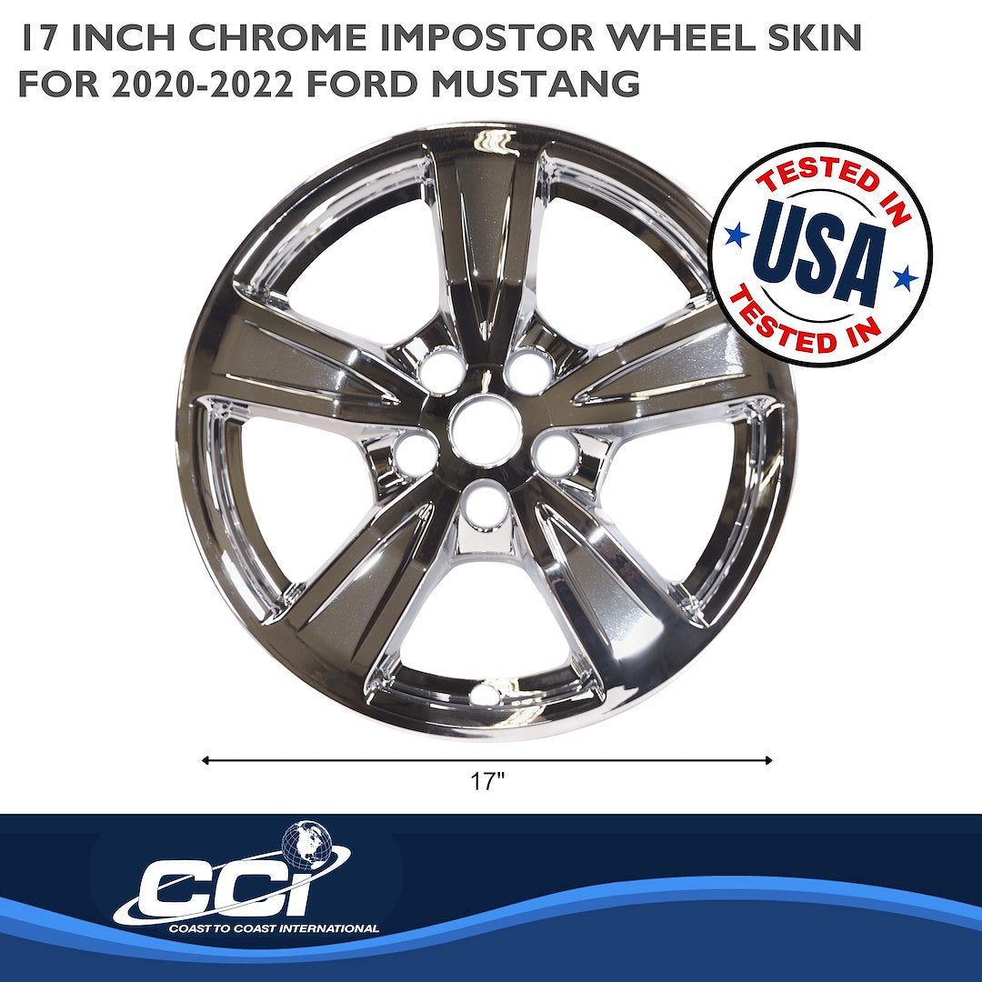 Coast To Coast IMP474X Mustang Chrome 17-Inch Wheel Skin - image 2
