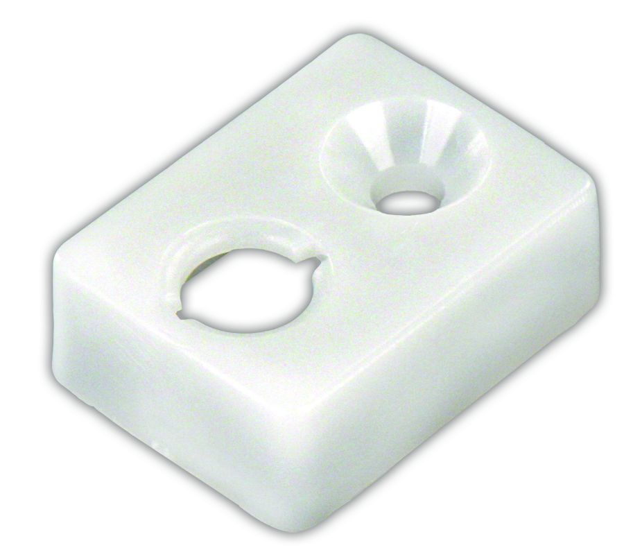 JR Products Window Curtain Track End Stop (81465) – Color: White