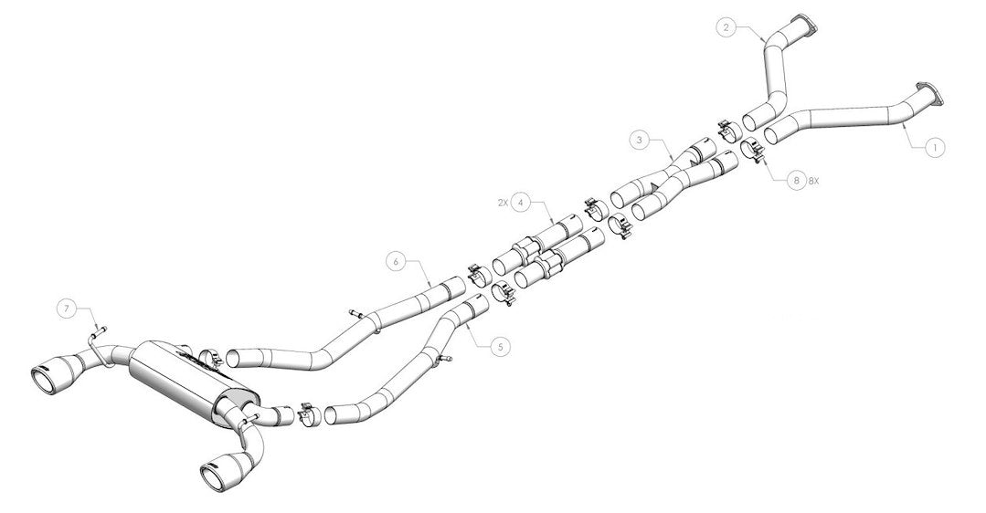 Borla S-Type Cat Back System Dual Dual Exhaust System Kit 140929 - image 2