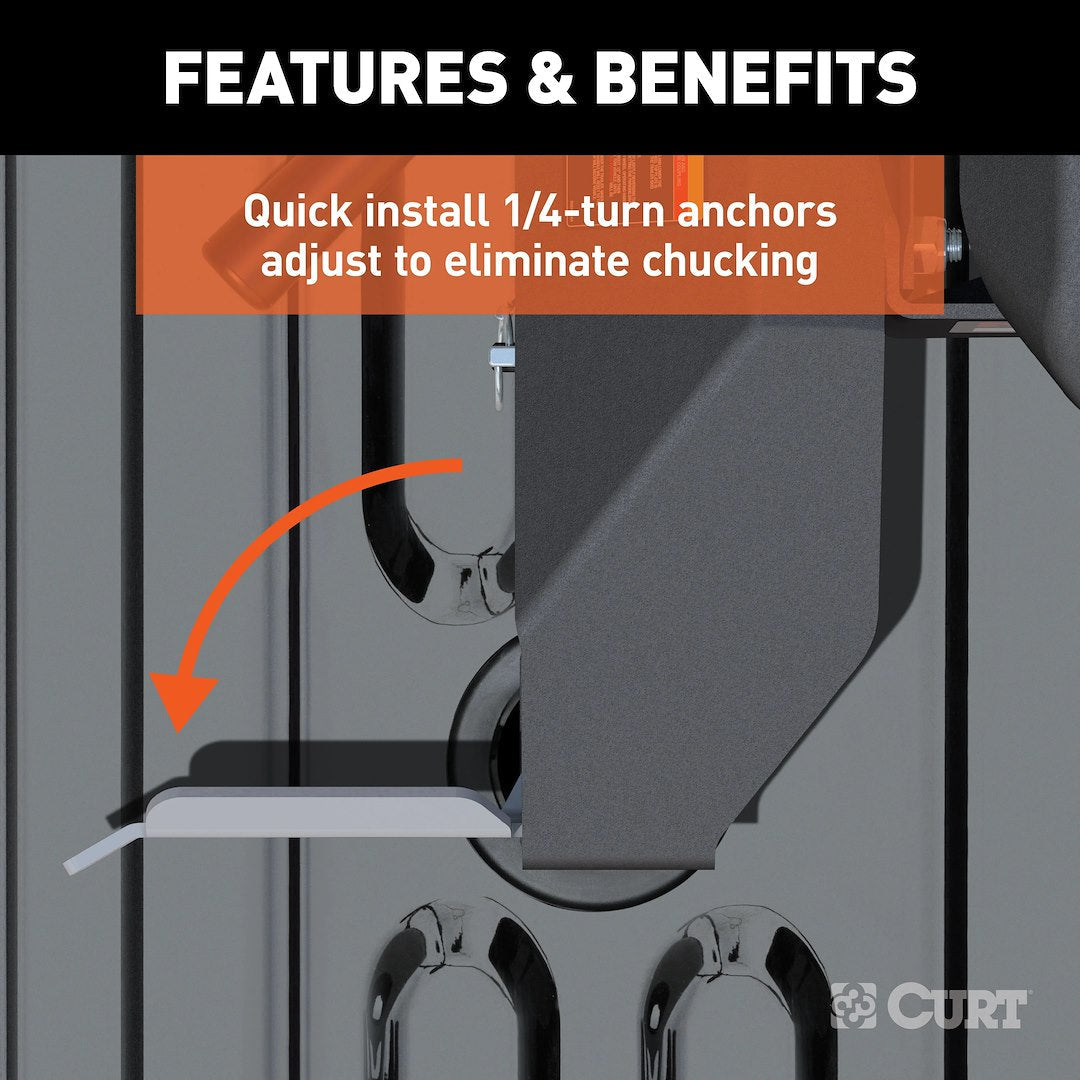 CURT Fifth Wheel Trailer Hitch Head Support (16025) – Color: Black