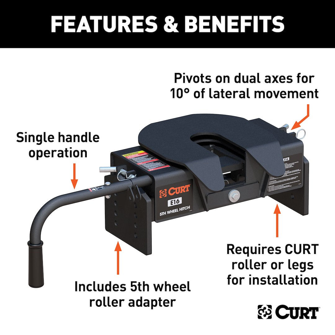 Curt 16515 Fifth Wheel Trailer Hitch Head - image 2