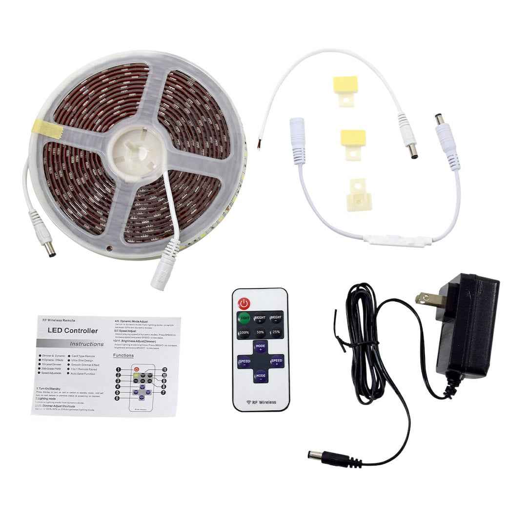 Valterra DG72689 LED Light Strip with Remote - 5 m, White