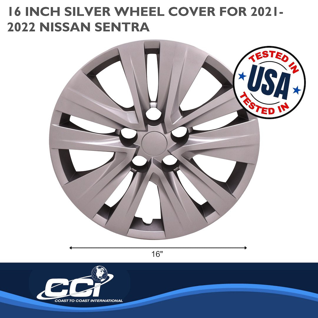 Coast To Coast 54616S Silver Sentra Wheel Covers, Set of 4 - image 2