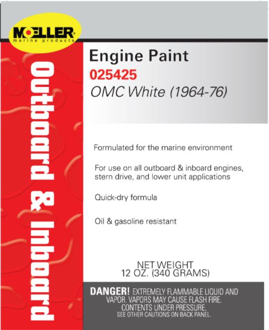 MOELLER Marine Products 12 Ounce OMC White Engine Paint (025425)
